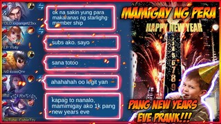 GANITO MAMIGAY NG PERA PANG HANDA SA NEW YEARS EVE PRANK!!! MAY PA LEGIT LEGIT PA AKO HAHAHA! | MLBB