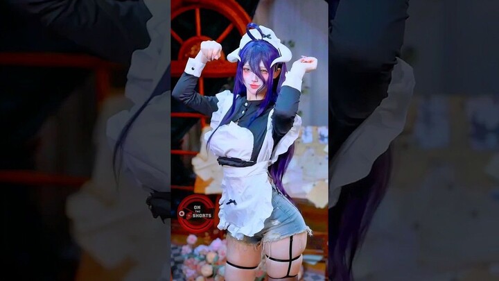 Albedo Maid Cute Dance  Overlord Cosplay #shorts