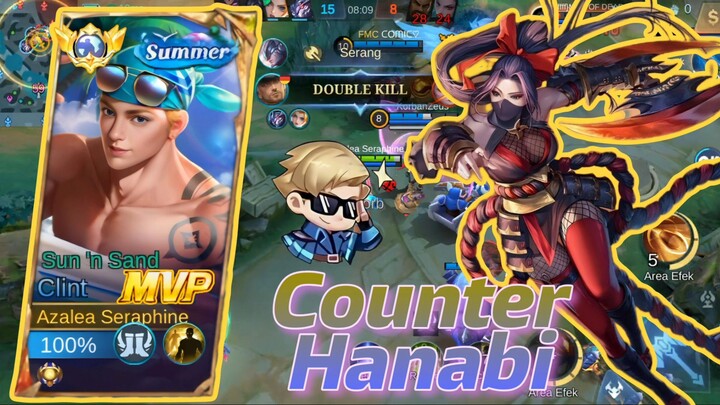 Ini dia Cara mengcounter hero hanabi | Gameplay hero Clint Mobile Legends