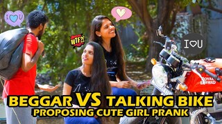 Beggar😔 VS Talking Bike🏍️Proposing Cute Girl Prank👩❤️🔥 | FT. Nellai 360* Prithivi | Kovai 360*