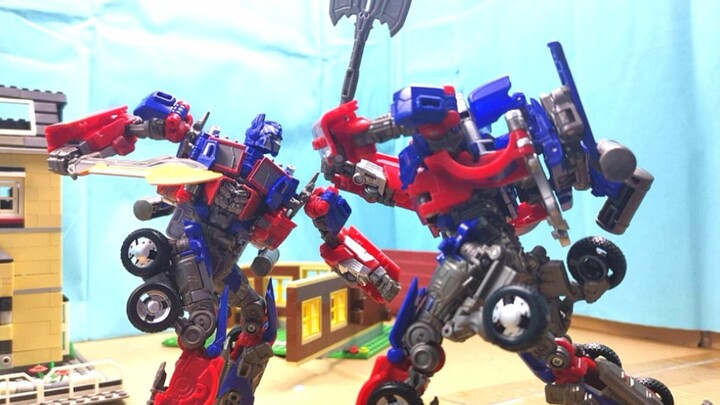[Animasi stop-motion] Saat dua Optimus Primes muncul di film