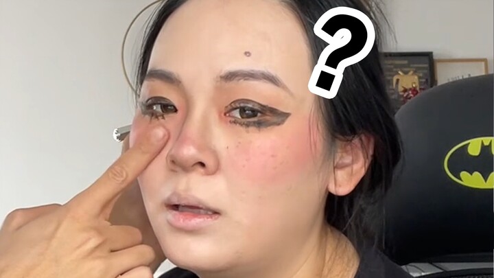 I learned an E-girl makeup look—let me practice on my wife!