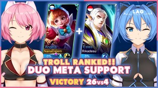 DUO SUPPORT BARBARINA KALAHKAN PARA KAMBING!! [MLBB Indonesia/Youtuber Anime]