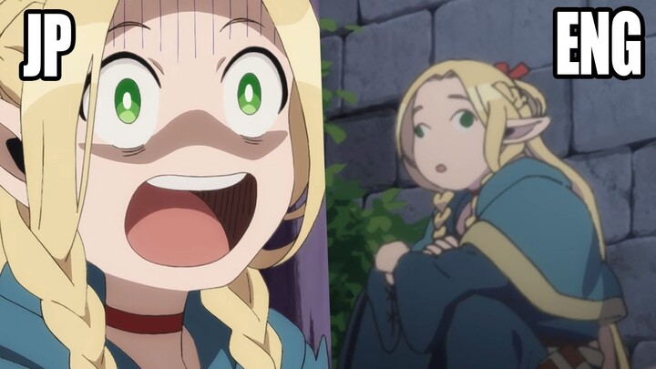 Delicious in Dungeon but just Marcille suffering: Episode #2 | JP VS ENG