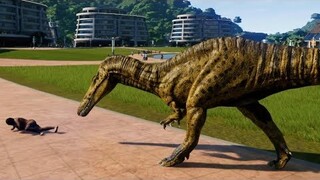 Jurassic World Evolution - Suchomimus & Spinosaurus Breakout & Fight! (1080p 60FPS)