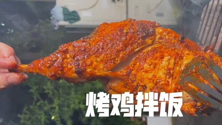 Ayam panggang, pulang kerja lapar, sekadar makan sedikit saja
