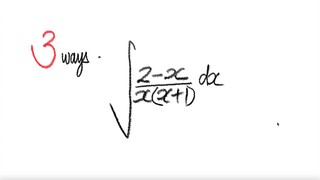 3 ways: integral (2-x)/(x(x+1)) dx