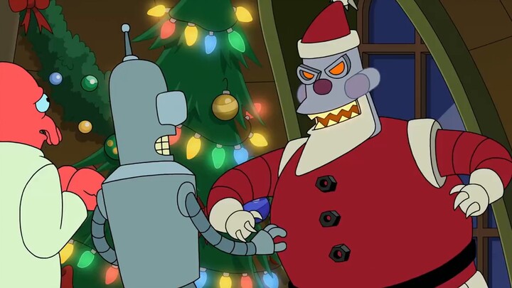 Bender membunuh Santa Claus dan menghancurkan tubuhnya