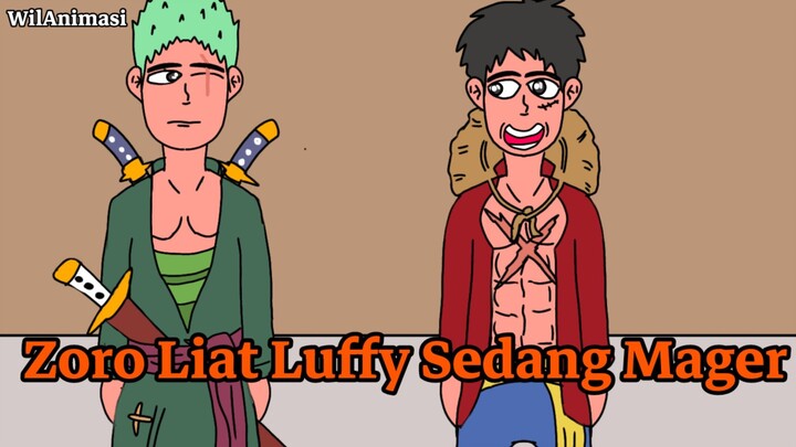 Zoro Liat Luffy Sedang Mager|Fan Animation|WilAnimasi|