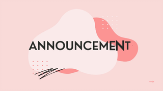 ANNOUNCEMENT!