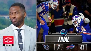 ESPN's Ryan Clark impressed by Stefon Diggs scores 3 TDs for Bills in 41-7 rout of Titans