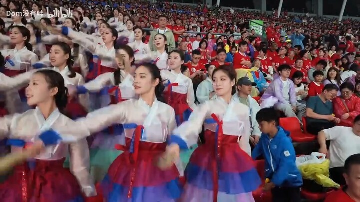 Northeast China’s super cheerleading squad has all taken the stage—sporting Korean, Mongolian, and H