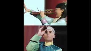 她原来连望远镜都不会用吗？😂
