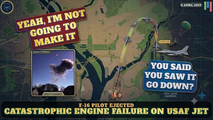 Catastrophic Engine Overspeed Causes Air National Guard F-16 to Crash Near Joint Base Andrews