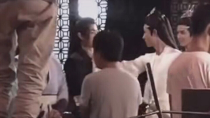 The "The Untamed" behind-the-scenes compilation—episode 49 includes the clip where DD gently pinches
