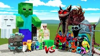 BATALLA DE MOBS: MINECRAFT vs POPPY PLAYTIME 😱 ¿Quién es más fuerte?