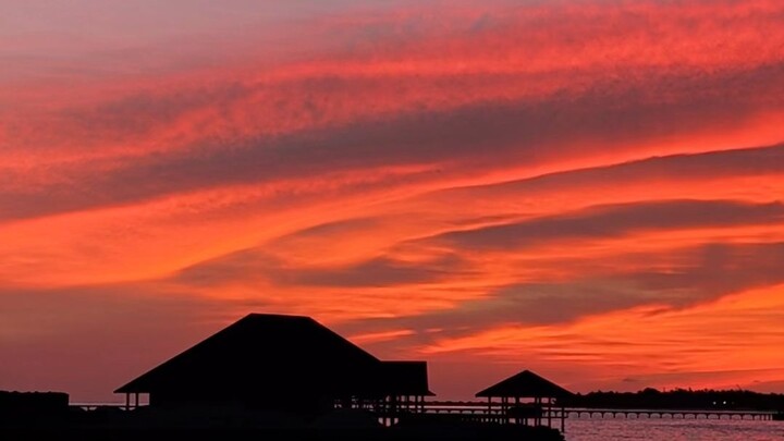 Sunset in the Maldives.
