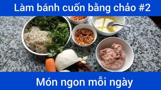 Làm bánh cuốn bằng chảo p2