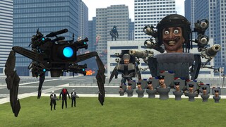 NEW UPGRADED CAMERA STRIDER VS ALL SKIBIDI TOILET BOSSES In Garry's Mod!