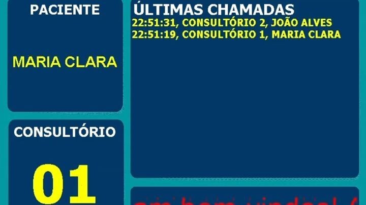 e-Painel Pacientes Demonstração Rápida