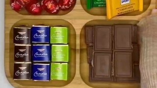 asmr filling platter with chocolates