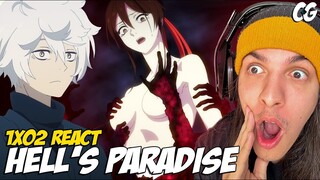 ESSE ANIME É BRUTAL! GABIMARU É INSANO! - React Hell's Paradise EP 2 (Jigokuraku)