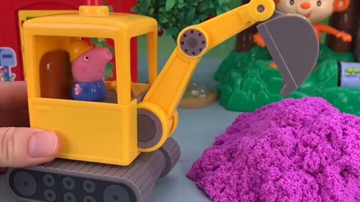 玩具小故事-小猪乔治的挖掘机