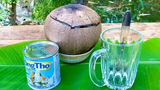 Dừa Sáp Nướng Trộn Sữa Ông Thọ