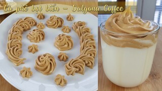 Công thức cà phê bọt biển | Dalgona coffee | Có thể dùng trang trí bánh kem luôn