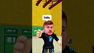 VILLAIN DISGUISES AS MR  BEAST TO STEAL ITEMS IN BLOX FRUITS! 💣 #shorts