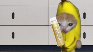 外面太晒，香蕉猫想要喷防晒喷雾