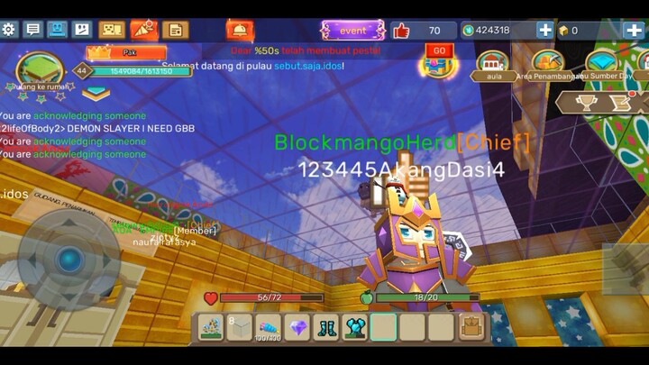 Blockman go Garena Indonesia RPO! Hore!!