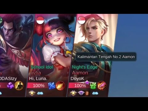 KETEMU AMON TOP 2 PROVINSI MAIN DI RANK MYTIC - Mobile Legends