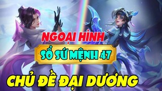 Liên Quân | Chi Tiết ngoại hình Skin Sổ Sứ Mệnh Mùa 47 chủ đề đại dương AOI, Tara, Marja