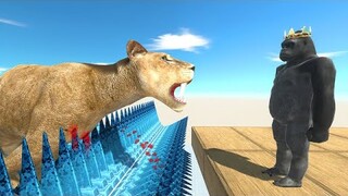 Try to Avoid Boxing Glove and Jump Above Grinders - Animal Revolt Battle Simulator