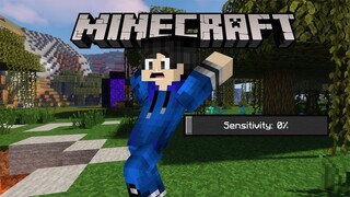 Minecraft Survival Tapi dengan Sensitivitas paling Rendah...