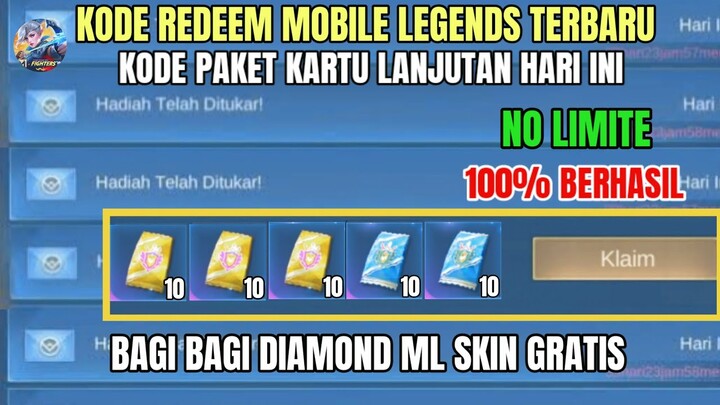 NO LIMITE! KODE REDEEM ML TERBARU KODE REDEEM PAKET KARTU LANJUTAN HARI INI UPDATE JULI 2024