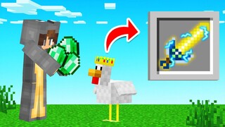 Trading With MOBS For OP ITEMS! (Minecraft)