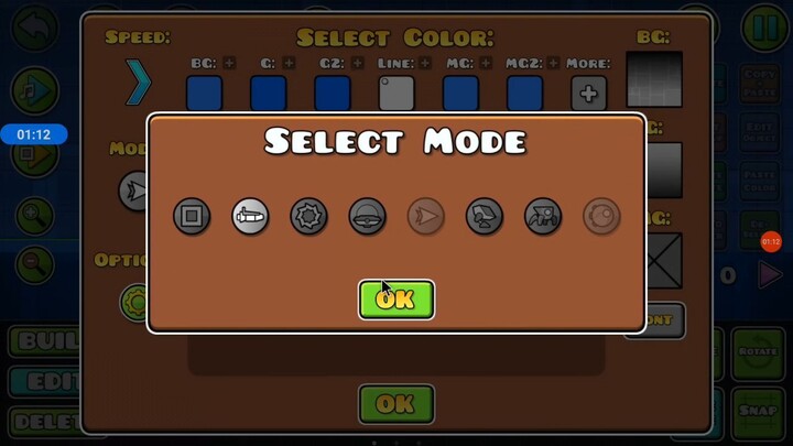 how to get normal ship,wave,swing,spinning ball in platformer mode