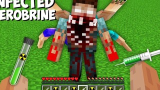จะเกิดอะไรขึ้นถ้าคุณติดเชื้อ HEROBRINE ด้วยรังสีใน Minecraft ฮีโร่กลายพันธุ์สุดสยอง !