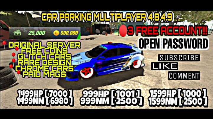 Car Parking Multiplayer Free Account 4.8.4.9 || Free Account Car Parking Multiplayer 4.8.4.9