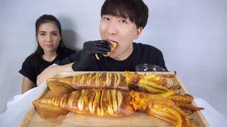 [กินแกล้งกัน] ปลาหมึกย่าง ไซส์ใหญ่ ตัวโตๆ กับน้ำจิ้มรสเด็ด ㅣGrilled squid, big sizeㅣMUKBANG ASMR