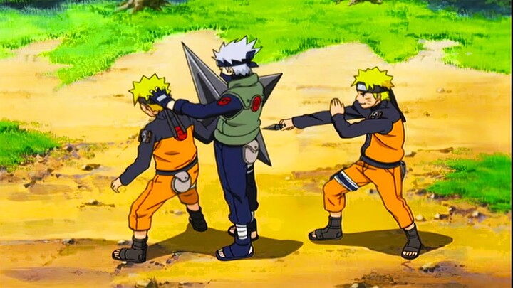 Kakashi wanted to check outcome of Naruto's training, but Naruto predicted Kakashi's every move