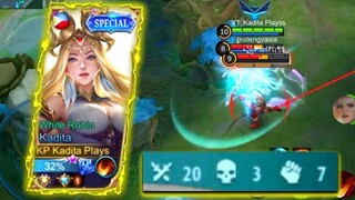 KADITA IS THE MOST DANGEROUS MAGE!! 🔥 | KADITA BEST BUILD 2022 | TOP GLOBAL KADITA GAMEPLAY