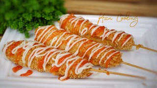 RESEP MOZZARELA CHEESE CORN DOG | MOZZARELLA STICK SIMPLE DAN YUMMY # 88