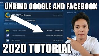 DISCONNECT NATIN UNG FB OR GOOGLE NA NAKA BIND PERO HINDI SAU | ML TUTORIAL 2020 (Tagalog)