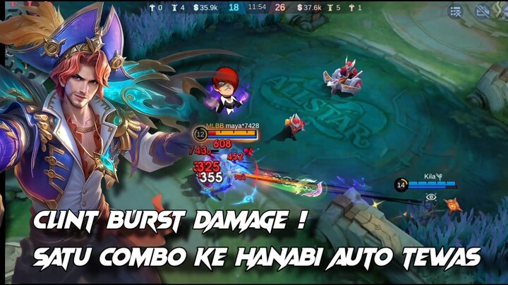 LAGI MUSIM PAKAI MM BURST DAMAGE?! CUMA PAKE SATU COMBO HANABI LANGSUNG TEWAS ! - MLBB