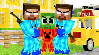 Monster School Fire Baby Zombie Superhero และ Ice Evil Herobrine - Sad Story - Minecraft Animation