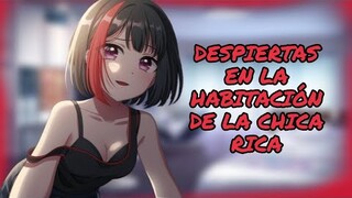 Despiertas en la habitación de la chica rica// Roleplay Asmr