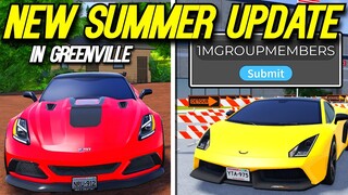 *NEW* SUMMER UPDATE, MONEY CODE, 15 CARS & MAP CHANGES IN GREENVILLE!